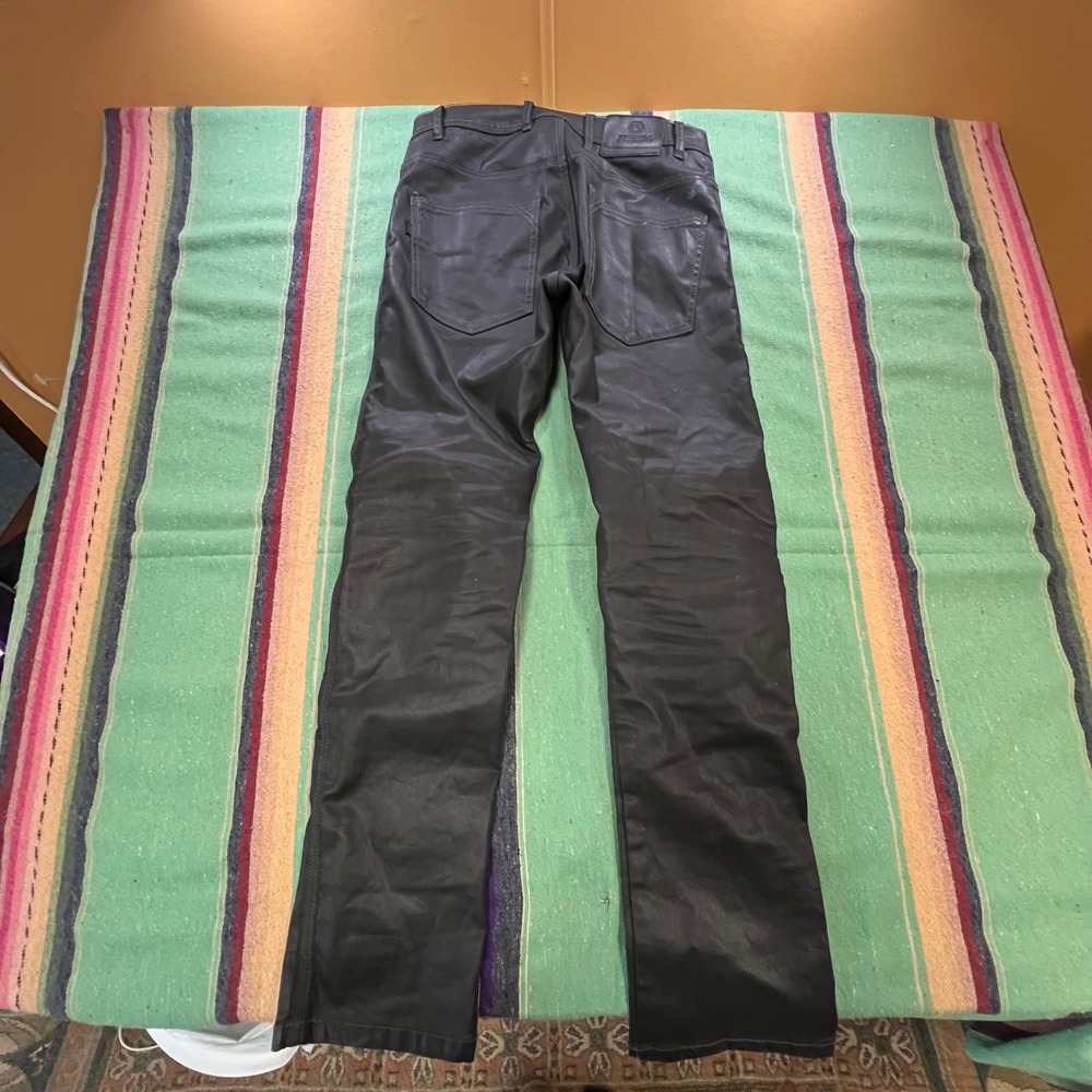 REAX 215 Coated Motorcycle Jeans Mens 30/32 Black Waxed Aramid Lined Biker Pants